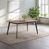 ACME Rebi Walnut Black Dining Table Model DN04180